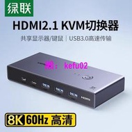 【現貨下殺】綠聯kvm切換器hdmi8K60hz二進一出鍵盤鼠標開
凱
殼
客
控
庫
褲
塊
寬
礦