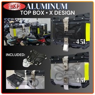2025 BKP Aluminum Top Box X Design Box Motorcycle Peti Aluminium Box Murah