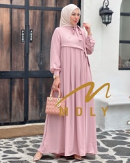 Fashion Muslim Terbaru Baju Gamis Wanita Dress Syari Muslimah Dress Casual wafiq Dress Mdly Gold Wudhu Frendly