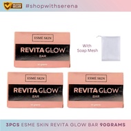 3PCS ESME Skin Revita Glow Bar Soap Face Body 90G Skin Lightening and Brightening Gentle Skin Soap