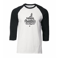 RAYA Salam Aidilfitri Raglan 3 Quarter T-shirt Black/White