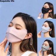 Summer Ice Silk Face Mask Anti-UV Ice Silk Cycling Face Mask Adjustable Breathable Hunting Running Sport Mask