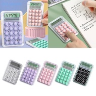 AUTU 8 Digit Pocket Calculator Mechanical Calculator 8 Digit Calculator Clear Candy Color Calculator