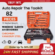 EBUY VODELL 46/53/61pcs Combination Socket Wrench Ratchet Spanner Tools Set Box Spark Plug Alatan 工具