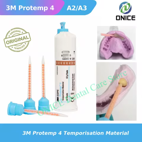 Original 3M Protemp 4 Temporary Crown & Bridge Material Kit - A2/A3 Shade, 67g Paste + 16 Mixing Tip