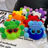 Cute Plush Keychain Korean Fashion Cute Plush Otter Small Briquette Rabbit Keyring Car Schoolbag Bag