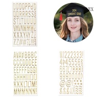 NEX 3D Metallic Color Letter Number Sticker PVC Letter Sticker Scrapbooking Sticker for Card Making 