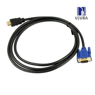 U.B 6Ft 1.8M VGA HDMI-compatible Gold Male To VGA HD-15 Male Cable 1080P HDMI-compatible-VGA M/M Wir