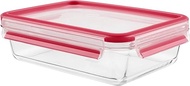 Tefal N10410 Rectangular Storage Container, 3.1 gal (1.3 L), Airtight Seal, Integrated Structure, Heat-resistant Glass, Master Seal Glass, Rectangle", Oven Cooking, 30 Years Warranty