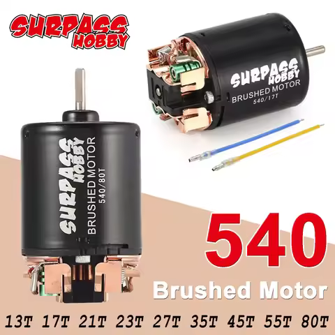 Surpass Hobby Brushed Motor 540 13T/17T/21T/23T/27T/35T/45T/55T/80T For Traxxas TRX-4 Axial SCX10 90