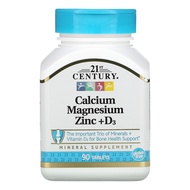 Calcium Magnesium Zinc +D3 - 21st Century แคลเซียม แมกนีเซียม ซิงค์ + วิตามิน D3 (90 เม็ด)