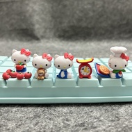 4Pcs/Set My Melody Anime Figure Hello Kitty Cook Apple Q Version DIY PVC Action Figures Model Deskto