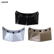 [yuksok] 5-Snap Helmet Peak Open Shield Retro Motorcycle Helmet Sun Visor Protective Shield