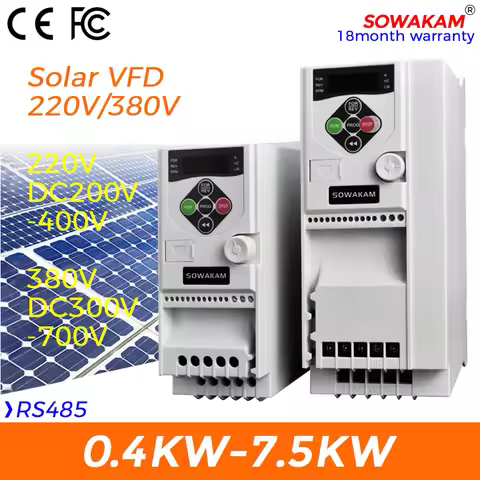 Solar VFD 380V Input 3ph 380V Output 3ph 380V 3phase Synchronous Asynchronous Motor Speed Controller