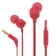 Original JBLหูฟังJBL T110 3.5mm Wired Earphones Stereo Music Deep Bass Earbuds Headset Sports Earphone In-line Control with Mic ใช้ได้กับ iPhone OPPO VIVO Samsung huawei Meizu รับประกัน 1 ปี