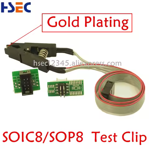 original soic8 sop8 test clip cable for TL866ii plus TL866 T48 EZP2019 EZP2023 CH341A RT809F RT809H 