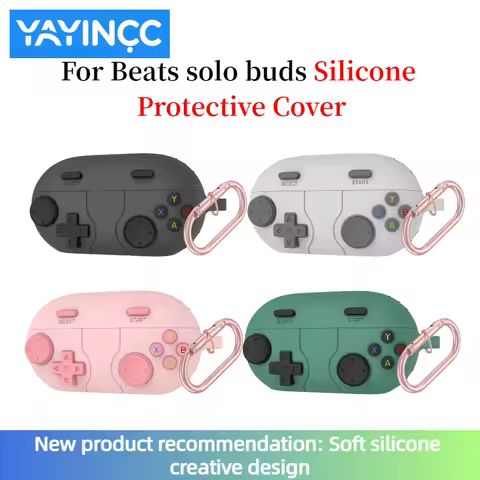 YAYINCC Silicone protective case for Beats solo buds headphone charging case,anti drop and dustproof