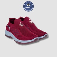 Gypsy - Sepatu Wanita Tanpa Tali Bahan Rajut Sneakers Cewek Import Sport Olahraga XGYD5