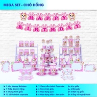 BIRTHDAY DECORATION SET - DOG-AGE BIRTHDAY DECORATION TABLE SET