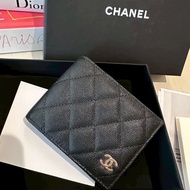 CHANEL 黑色對開卡包 全新品