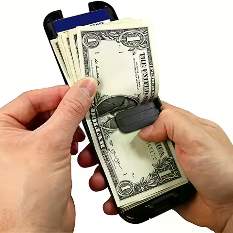 Slim Wallet RFID Blocking Wallet For Men Removable Money Metal Wallet With Money Clip For Men Crush 