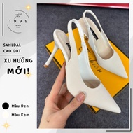 9 inch high heels with 9cm heel and pointed toe strap in high quality velvet with box HH8