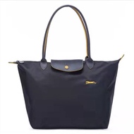 《416》Longchamp  French Dumpling Bag Embroidered Nylon Shoulder Female Bag Mommy Dumpling Bag Shoppin