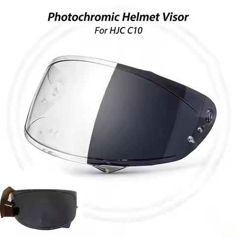 For HJC C10 Helmet Photochromic Visor Face Motorcycle Helmet Shield Lens