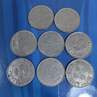 1971 銀色 英女皇伊利沙伯二世 香港五毫 舊硬幣 $0.5 舊伍毫 8個