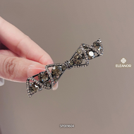 Kẹp tóc nữ Eleanor Accessories hình nơ viền xoắn đính đá kẹp tóc nơ tiểu thư phụ kiện tóc 9604