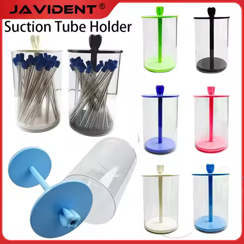 1Pcs Dental Saliva Ejector Storage Box, Transparent Acrylic Storage Bucket, Dental Storage Managemen