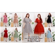 40783 /V-Neck Dress Women's Fashion Clothes xBelle / Long Midi Dress Women's Brukat Non Glitter Impo