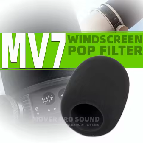 Compatible With Shure MV7 MV7X MV 7 X MV7+ Podcast Anti Noise Pop Filter Mic Windscreen Foam Sponge 