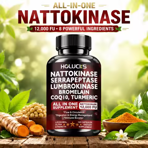 Liposomal Enzyme Blend Capsules Nattokinase Vitamin C B6 Magnesium, Support Vascular, Enhance Digest