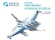 ㊣ Quinta Studio 1/48  F-16A MLU隼式戰機 Kinetic 3D立體浮雕水貼 QD48388