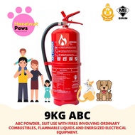 SAGA MARKETING [9KG] FIRE EXTINGUISHER/PEMADAM API ABC powder SIRIM - [Stok dah Sedia Suitable for G