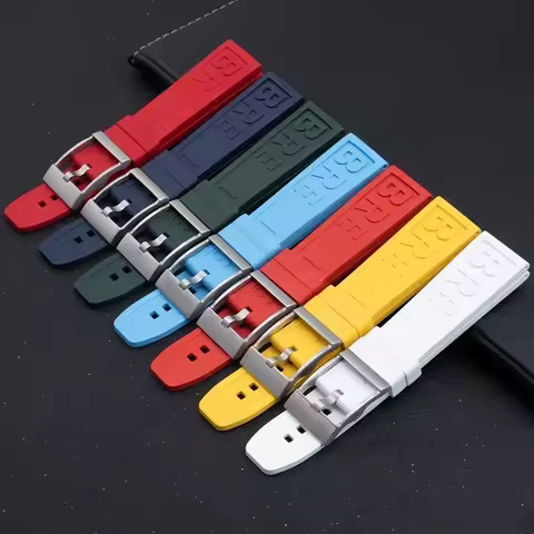 Letter Watchband For Breitling Strap Natural Fluororubber FKM Rubber 22mm For Professional Superocea