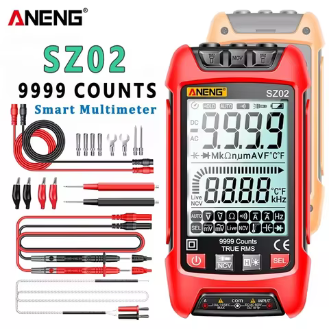 ANENG SZ02/SZ01 Digital Multimeter AC Current Voltage Meter True RMS Capacitance Meter Temp Resistan