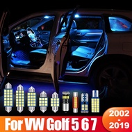 For Volkswagen VW GOLF 5 6 7 Golf MK5 MK6 MK7 12pcs Canbus Car LED Interior Dome Reading Lamp Vanity
