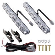 2pcs Car 6 Led DRL Daytime Light W/OUT RUNNING DRL-6 / Univesal Car Lights / White Light