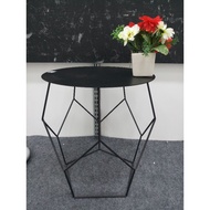 FURDINI Coffee Table Round Shape Black Steel Size 42 × 46 42 cm