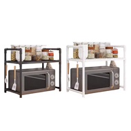 Kitchen Storage Rack Multi-Layer Microwave Rack Adjustable Standing Countertop Condiment Oven Shelf