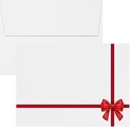 LUXPaper A7 Invitation Envelopes for 5" x 7" Cards in 80lb. White, Red Bow, Printable Envelopes for