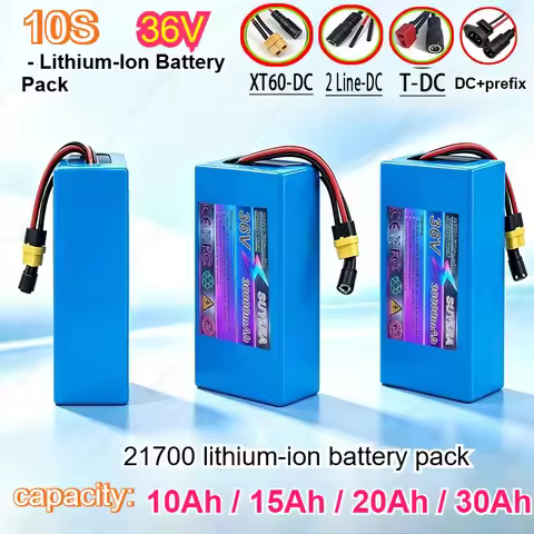 New 36V 21700 Lithium-ion Battery 10Ah 15Ah 20Ah 30Ah 10S 2P 3P 4P 6P Suitable for 100-1500W Scooter