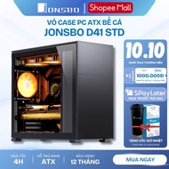 Jonsbo D41 STD Black ATX M-ATX PC Gaming Computer Case, 360mm Tempered Glass Water Cooler