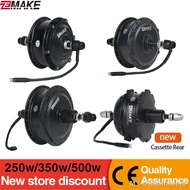 【hot】◕ EBIKE Front 36V 48V 250/350/500/Rear Freewheel / Cassette Electric Brushless Non-gear or gear Hub Motor ZEMAKE