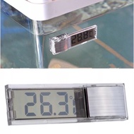 Electronic thermometer mounted outside fish tank - thermometer