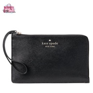 (STOCK CHECK REQUIRED)KATE SPADE STACI MEDIUM L-ZIP WRISTLET IN BLACK WLR00134