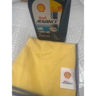 Minyak Moto shell Original 100% Shell ax3 ax7 10W-40 4t shell advance power shell advance long ride