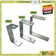 T Rex DIY BULK 2", 3", 4" Metal Trunking C Bracket / U Holding Bracket / Construction Wiring Cabling